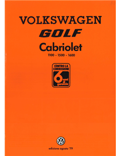 1979 VOLKSWAGEN GOLF CABRIOLET PROSPEKT ITALIENISCH