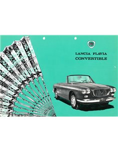 1962 LANCIA FLAVIA CABRIOLET DATENBLATT FRANZÖSISCH