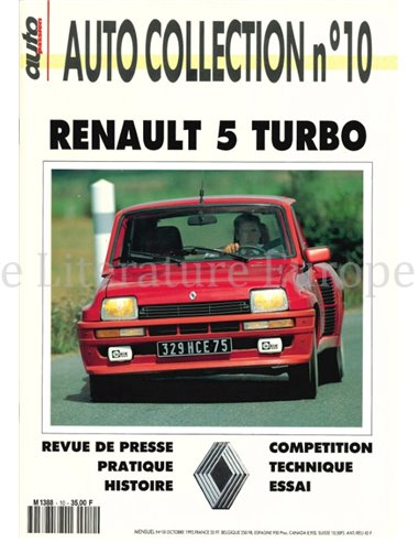 1992 AUTO COLLECTION MAGAZINE 10 FRENCH