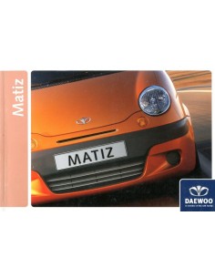 2003 DAEWOO MATIZ INSTRUCTIEBOEKJE NEDERLANDS