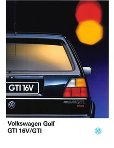 1989 VOLKSWAGEN GOLF GTI 16V BROCHURE DUTCH