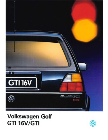 1989 VOLKSWAGEN GOLF GTI 16V PROSPEKT NIEDERLÄNDISCH
