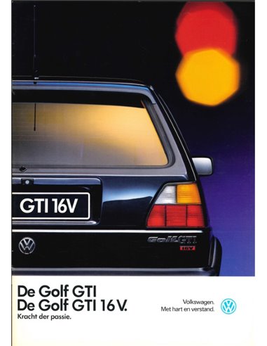 1989 VOLKSWAGEN GOLF GTI 16V BROCHURE DUTCH