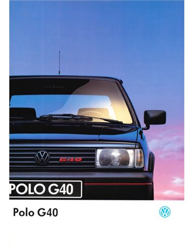 1993 VOLKSWAGEN POLO G40 PROSPEKT NIEDERLÄNDISCH