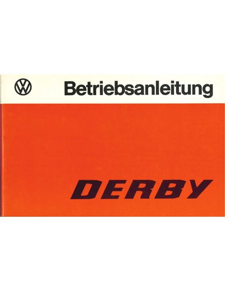 1977 VOLKSWAGEN DERBY BETRIEBSANLEITUNG DEUTSCH