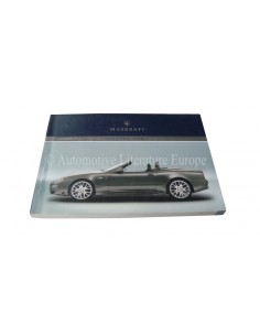 2006 MASERATI GRANSPORT SPYDER INSTRUCTIEBOEKJE DUITS