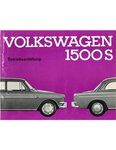 1964 VOLKSWAGEN 1500 S INSTRUCTIEBOEK DUITS