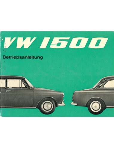 1965 VOLKSWAGEN 1500 OWNERS MANUAL GERMAN