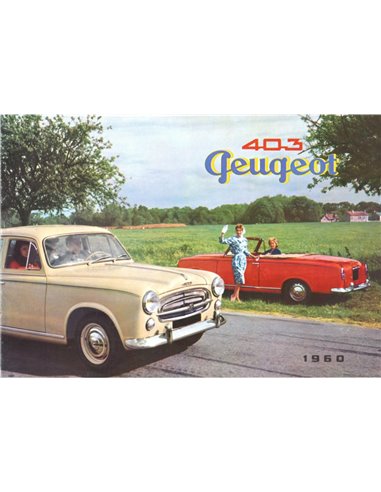 1960 PEUGEOT 403 BROCHURE NEDERLANDS