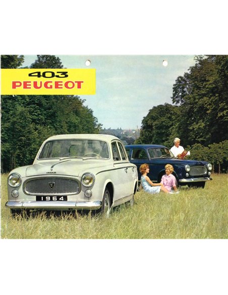 1964 PEUGEOT 403 PROSPEKT NIEDERLÄNDISCH