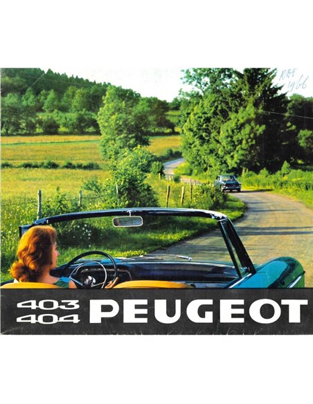 1965 PEUGEOT 403 | 404 BROCHURE NEDERLANDS