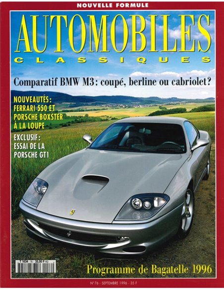 1996 AUTOMOBILES CLASSIQUES MAGAZINE 96 FRENCH