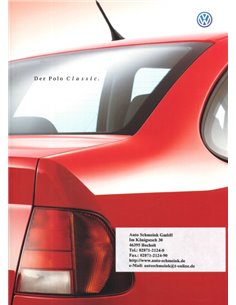 2000 VOLKSWAGEN POLO CLASSIC BROCHURE GERMAN