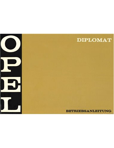 1969 OPEL DIPLOMAT OWNERS MANUAL GERMAN