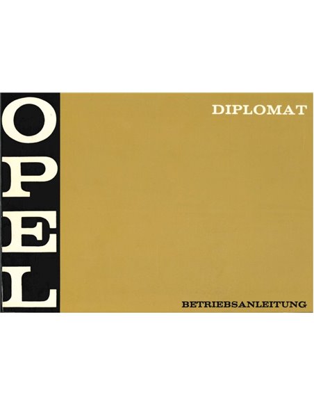 1969 OPEL DIPLOMAT OWNERS MANUAL GERMAN