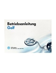 1992 VOLKSWAGEN GOLF INSTRUCTIEBOEKJE DUITS