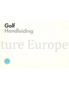 1987 VOLKSWAGEN GOLF INSTRUCTIEBOEKJE NEDERLANDS