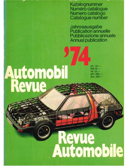 1974 AUTOMOBIL REVUE YEARBOOK GERMAN FRENCH