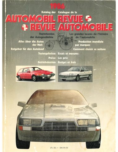 1986 AUTOMOBIL REVUE JAHRESKATALOG DEUTSCH FRANZÖSISCH