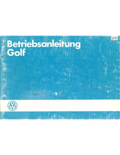 1985 VOLKSWAGEN GOLF OWNERS MANUAL GERMAN