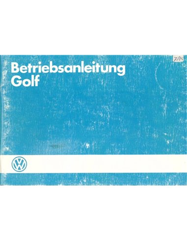 1985 VOLKSWAGEN GOLF BETRIEBSANLEITUNG DEUTSCH
