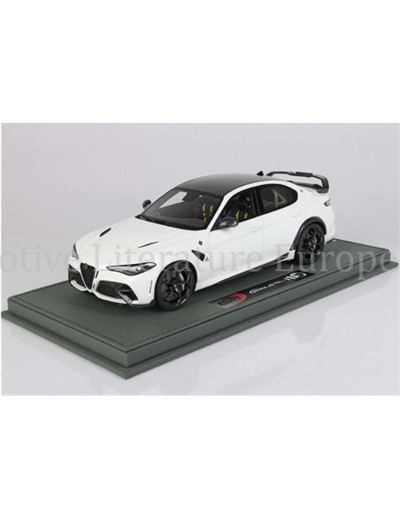 2021 ALFA ROMEO GIULIA GTAM BIANCO TROFEO BBR MODELAUTO 01/40