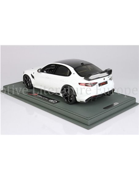 2021 ALFA ROMEO GIULIA GTAM BIANCO TROFEO BBR MODELAUTO 01/40