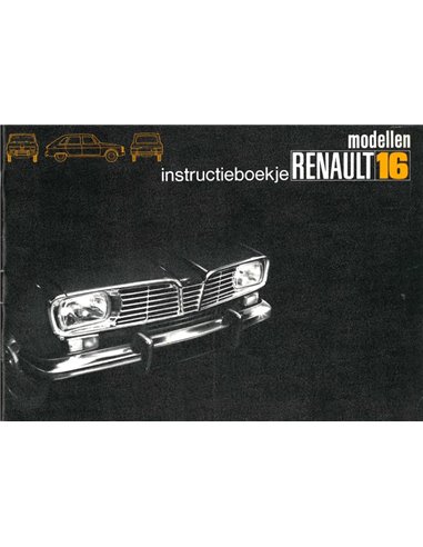 1972 RENAULT 16 BETRIEBSANLEITUNG NIEDERLÄNDISCH