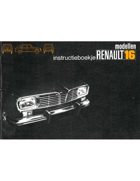 1972 RENAULT 16 BETRIEBSANLEITUNG NIEDERLÄNDISCH