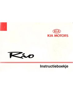 2002 KIA RIO BETRIEBSANLEITUNG NIEDERLÄNDISCH