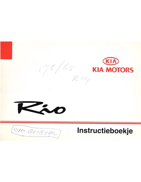 2002 KIA RIO OWNERS MANUAL DUTCH