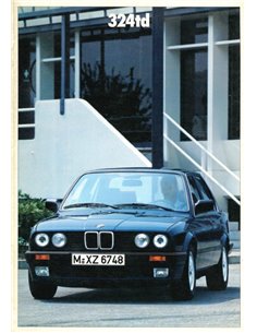 1988 BMW 3 SERIE DIESEL BROCHURE DUITS