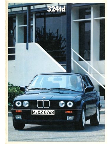 1988 BMW 3 SERIE DIESEL BROCHURE DUITS