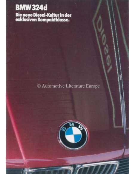 1986 BMW 3 SERIE DIESEL BROCHURE DUITS