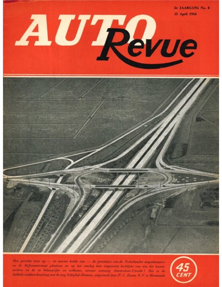 1954 AUTO REVUE MAGAZIN 8 NIEDERLÄNDISCH