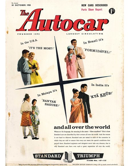 1958 THE AUTOCAR MAGAZIN 10 ENGLISCH