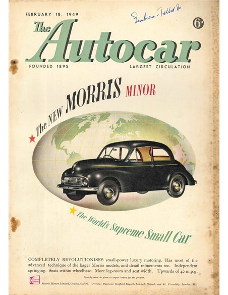 1949 THE AUTOCAR MAGAZIN 02 ENGLISCH