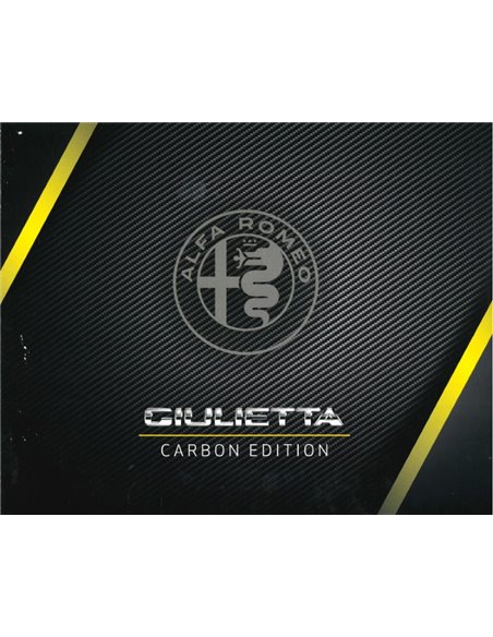 2019 ALFA ROMEO GIULIETTA CARBON EDITION BROCHURE ITALIAANS