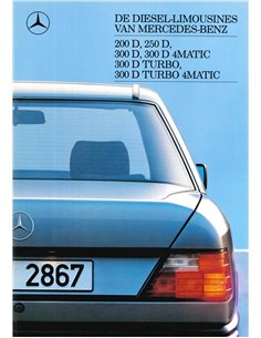 1988 MERCEDES BENZ E KLASSE DIESEL PROSPEKT NIEDERLÄNDISCH
