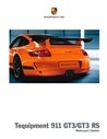 2010 PORSCHE 911 GT3 + RS TEQUIPMENT PROSPEKT DEUTSCH