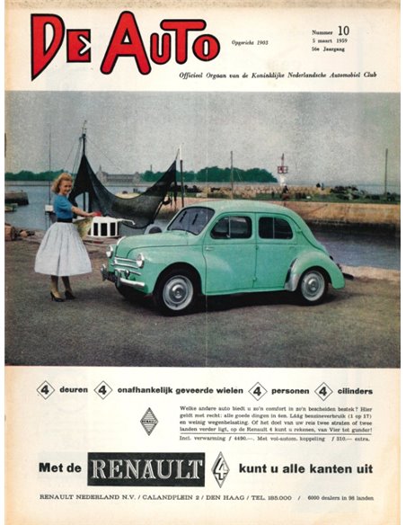 1959 DE AUTO MAGAZIN 10 NIEDERLÄNDISCH