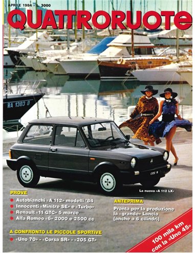 1984 QUATTRORUOTE MAGAZINE 342 ITALIAANS