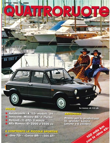 1984 QUATTRORUOTE MAGAZINE 342 ITALIAANS
