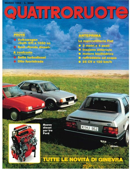 1984 QUATTRORUOTE MAGAZIN 341 ITALIENISCH
