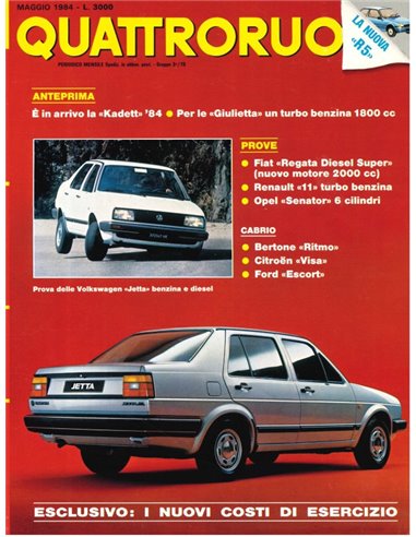 1984 QUATTRORUOTE MAGAZIN 343 ITALIENISCH