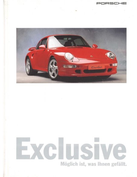 1995 PORSCHE EXCLUSIVE HARDCOVER BROCHURE DUITS