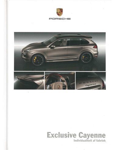 2012 PORSCHE CAYENNE EXCLUSIVE HARDCOVER PROSPEKT NIEDERLÄNDISCH