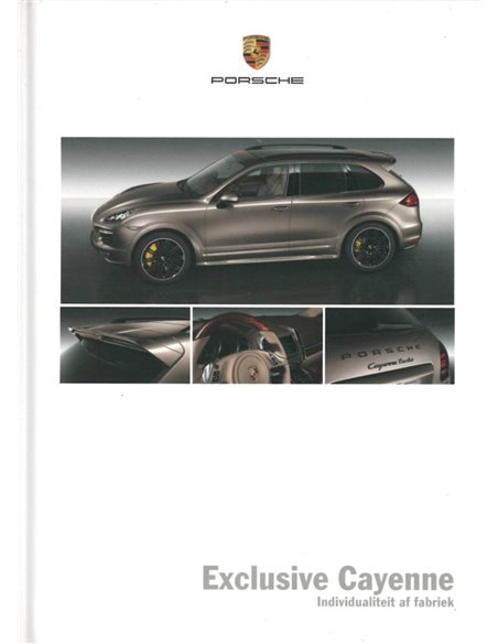 2012 PORSCHE CAYENNE EXCLUSIVE HARDCOVER PROSPEKT NIEDERLÄNDISCH