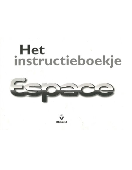1998 RENAULT ESPACE OWNERS MANUAL DUTCH