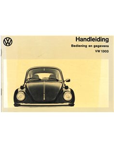 1974 VOLKSWAGEN 1303 OWNERS MANUAL DUTCH